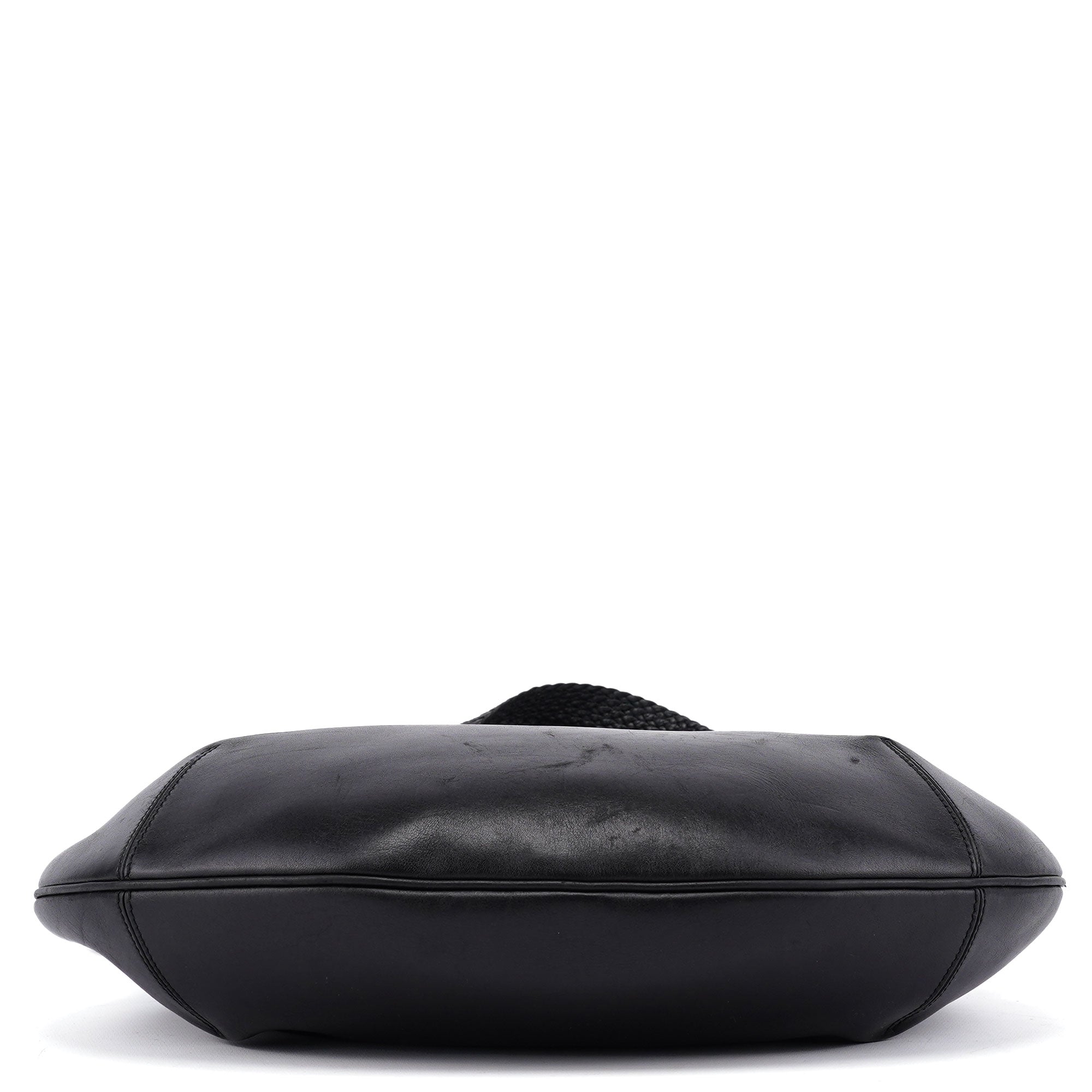 106292 Black Calfskin Hobo Shoulder Bag