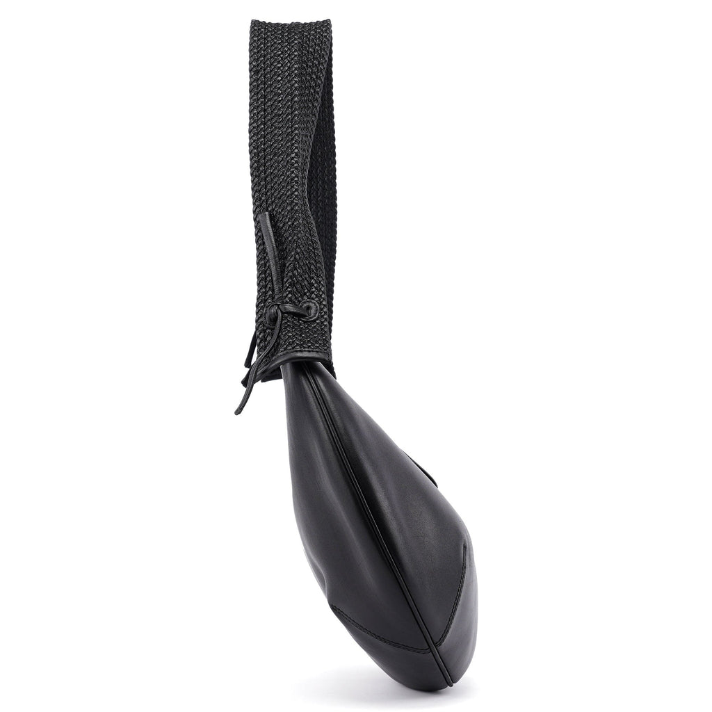 106292 Black Calfskin Hobo Shoulder Bag