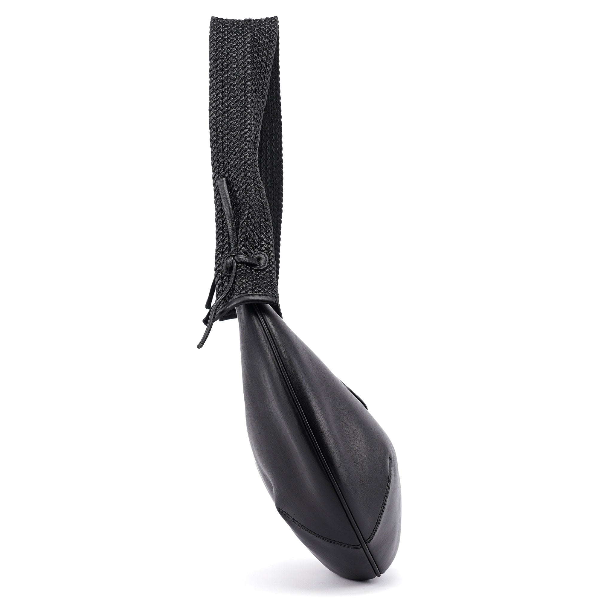 106292 Black Calfskin Hobo Shoulder Bag