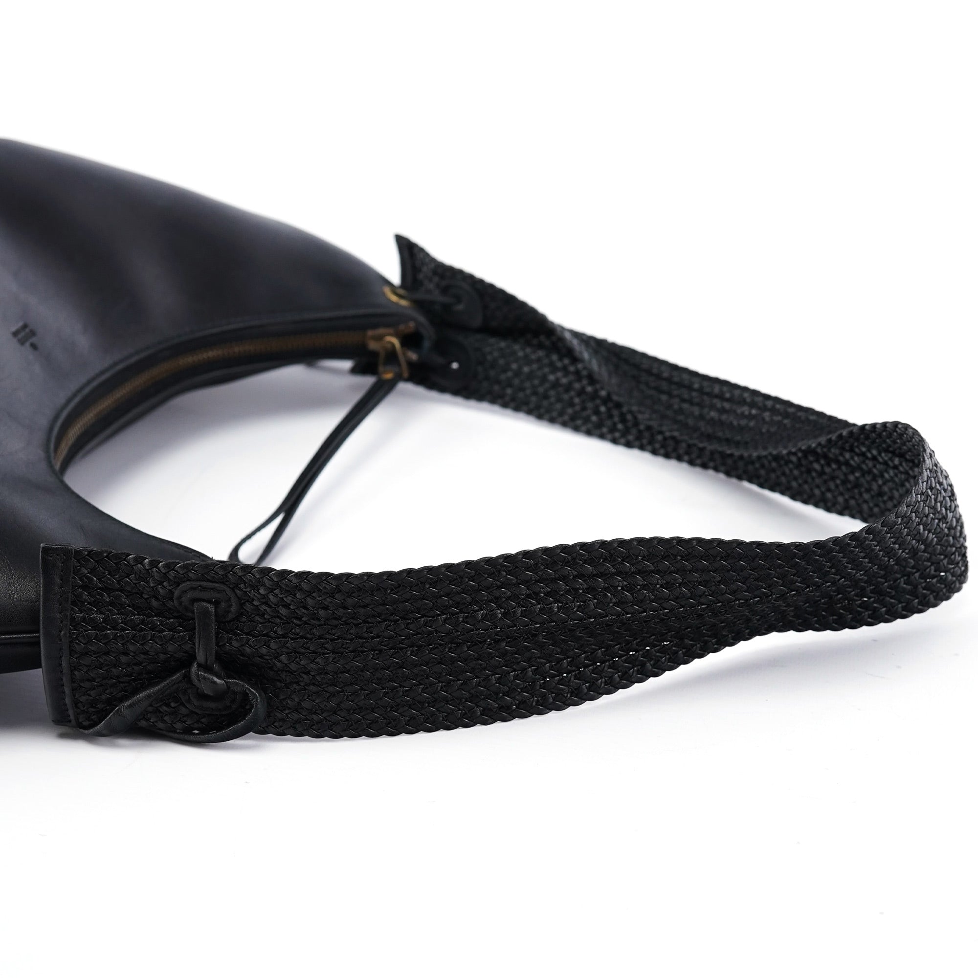 106292 Black Calfskin Hobo Shoulder Bag