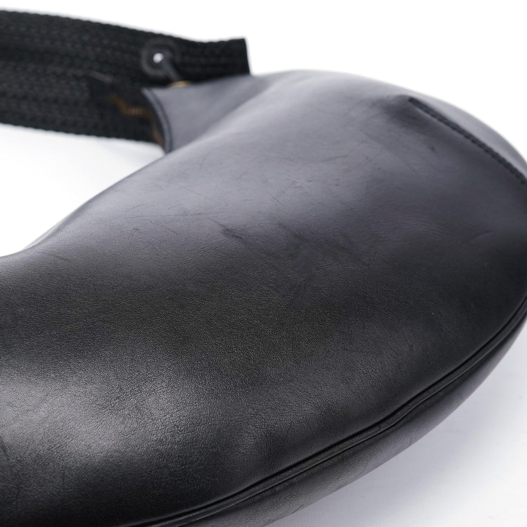 106292 Black Calfskin Hobo Shoulder Bag