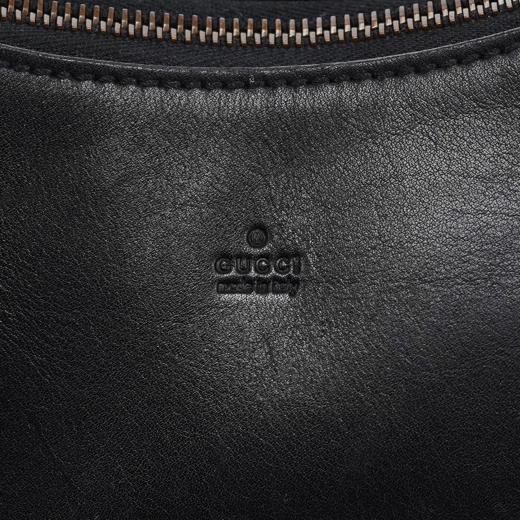 106292 Black Calfskin Hobo Shoulder Bag