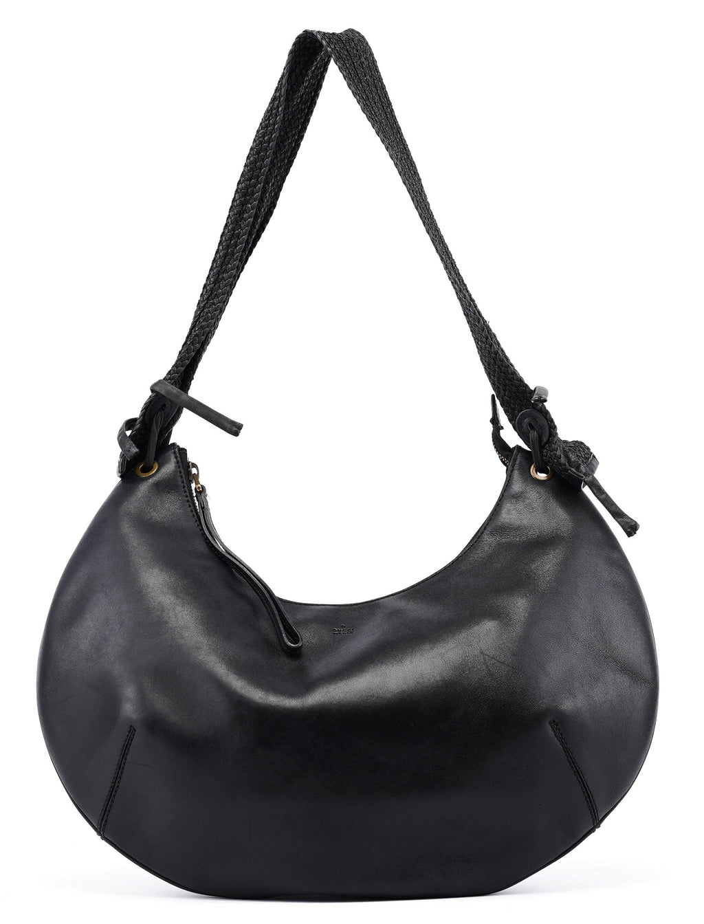 106292 Black Calfskin Hobo Shoulder Bag