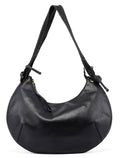106292 Black Calfskin Hobo Shoulder Bag