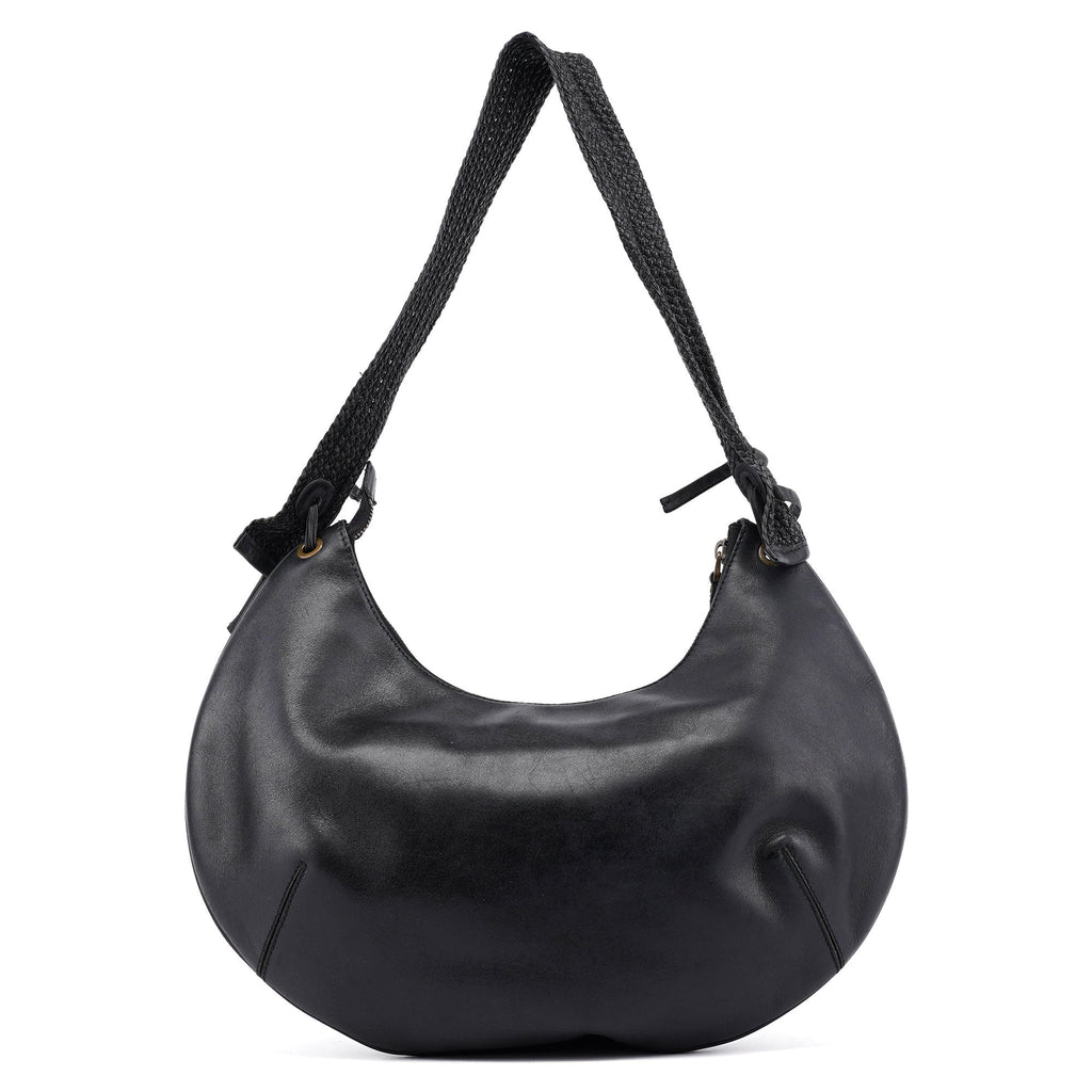 106292 Black Calfskin Hobo Shoulder Bag
