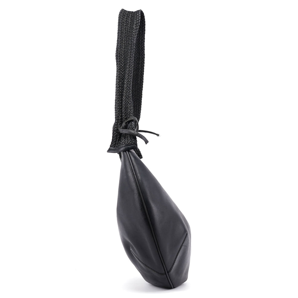 106292 Black Calfskin Hobo Shoulder Bag