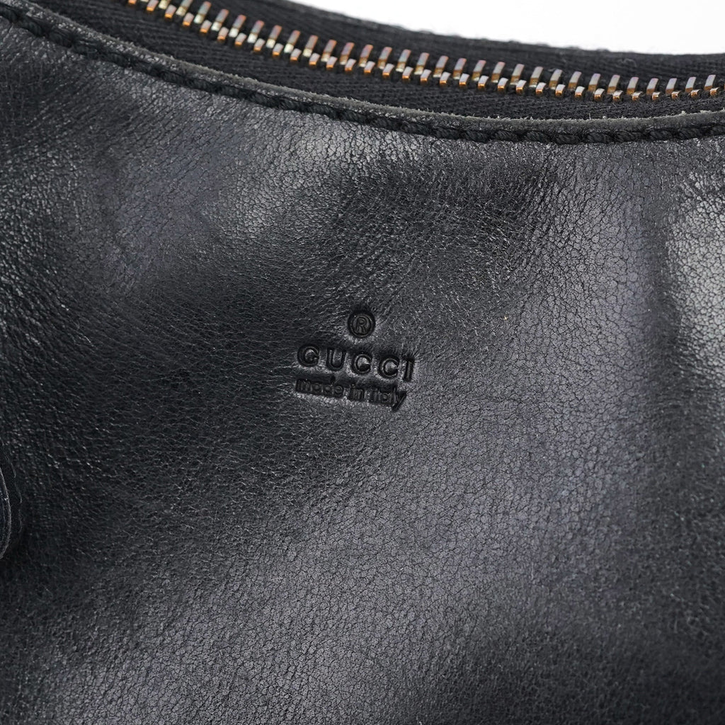 106292 Black Calfskin Hobo Shoulder Bag