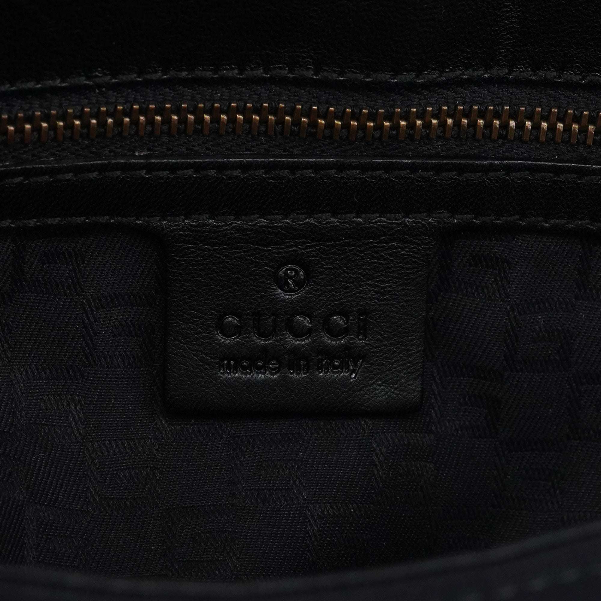 106295 Black Leather Nylon Shoulder Bag