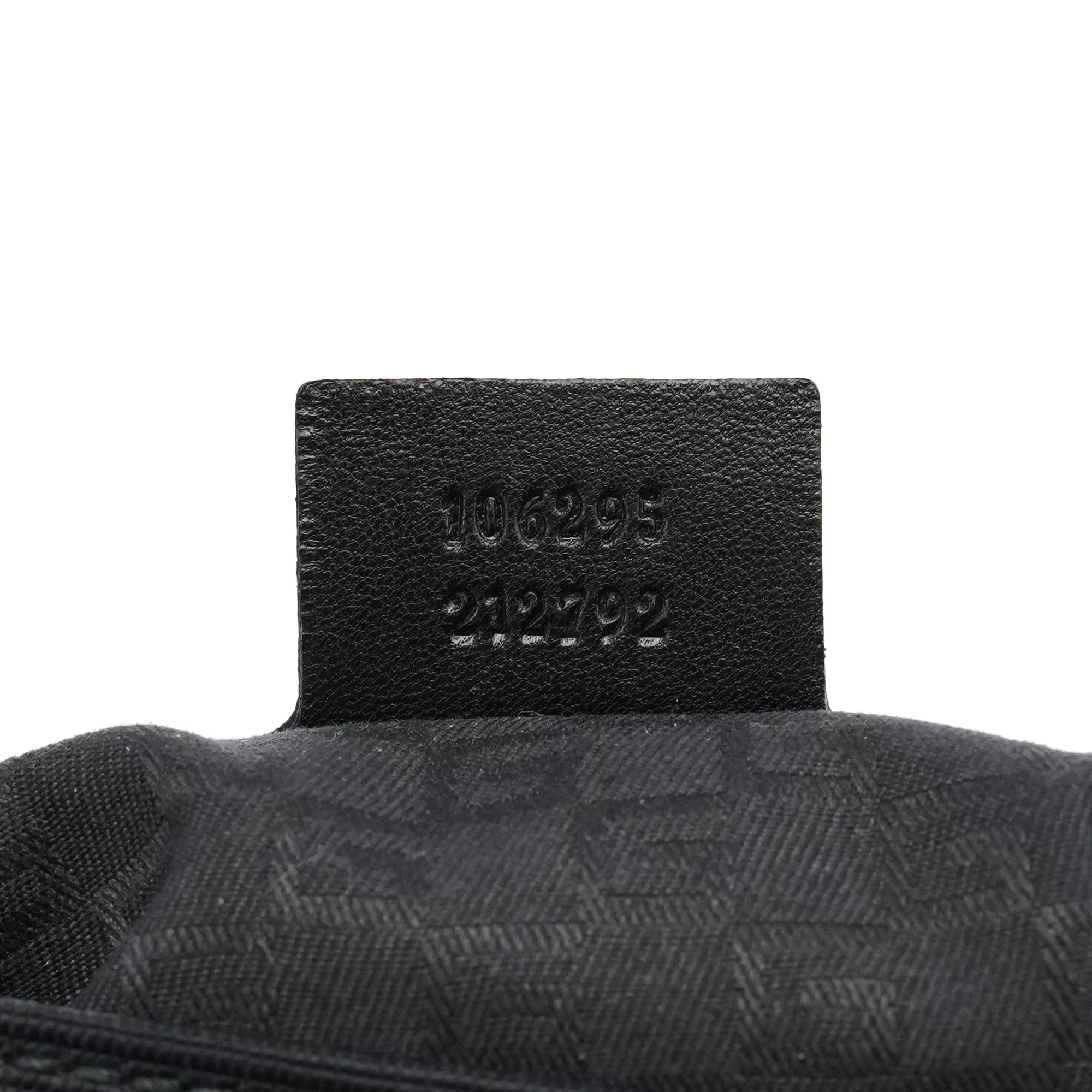 106295 Black Leather Nylon Shoulder Bag