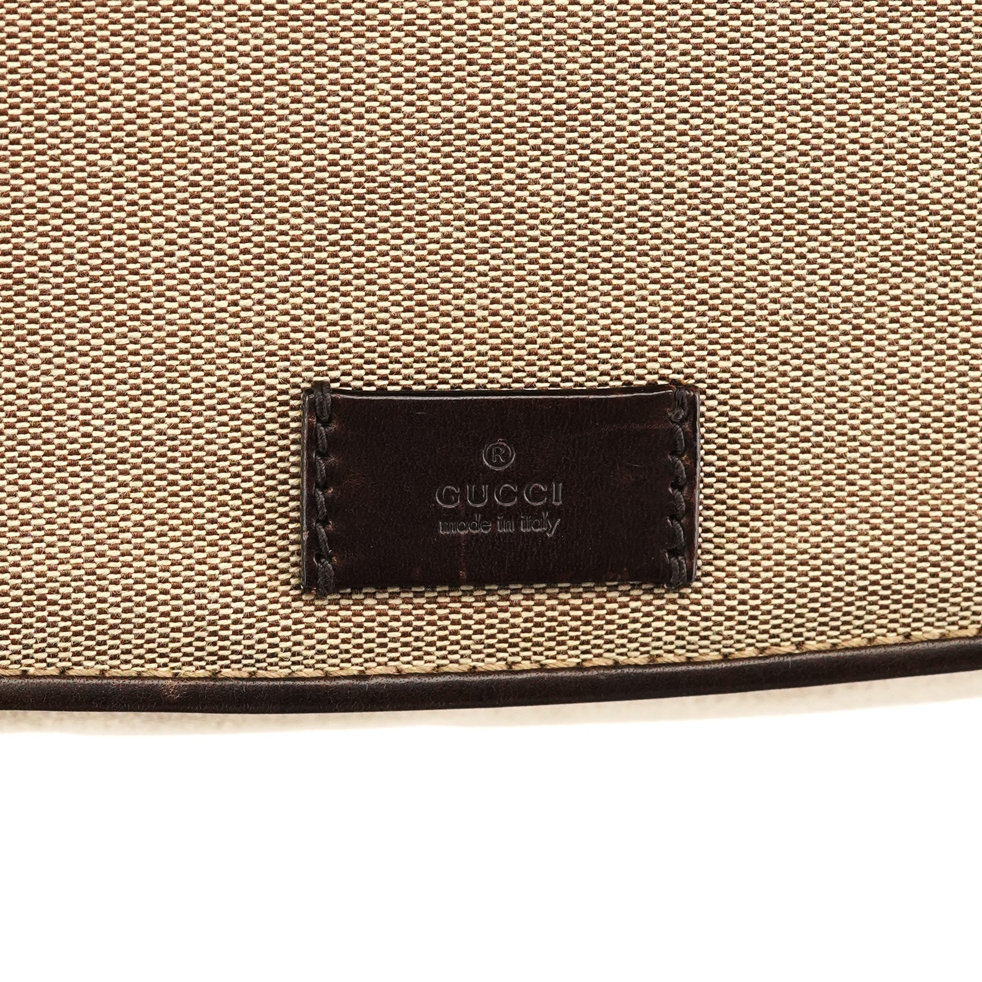 106671 Beige Brown Canvas Shoulder Bag