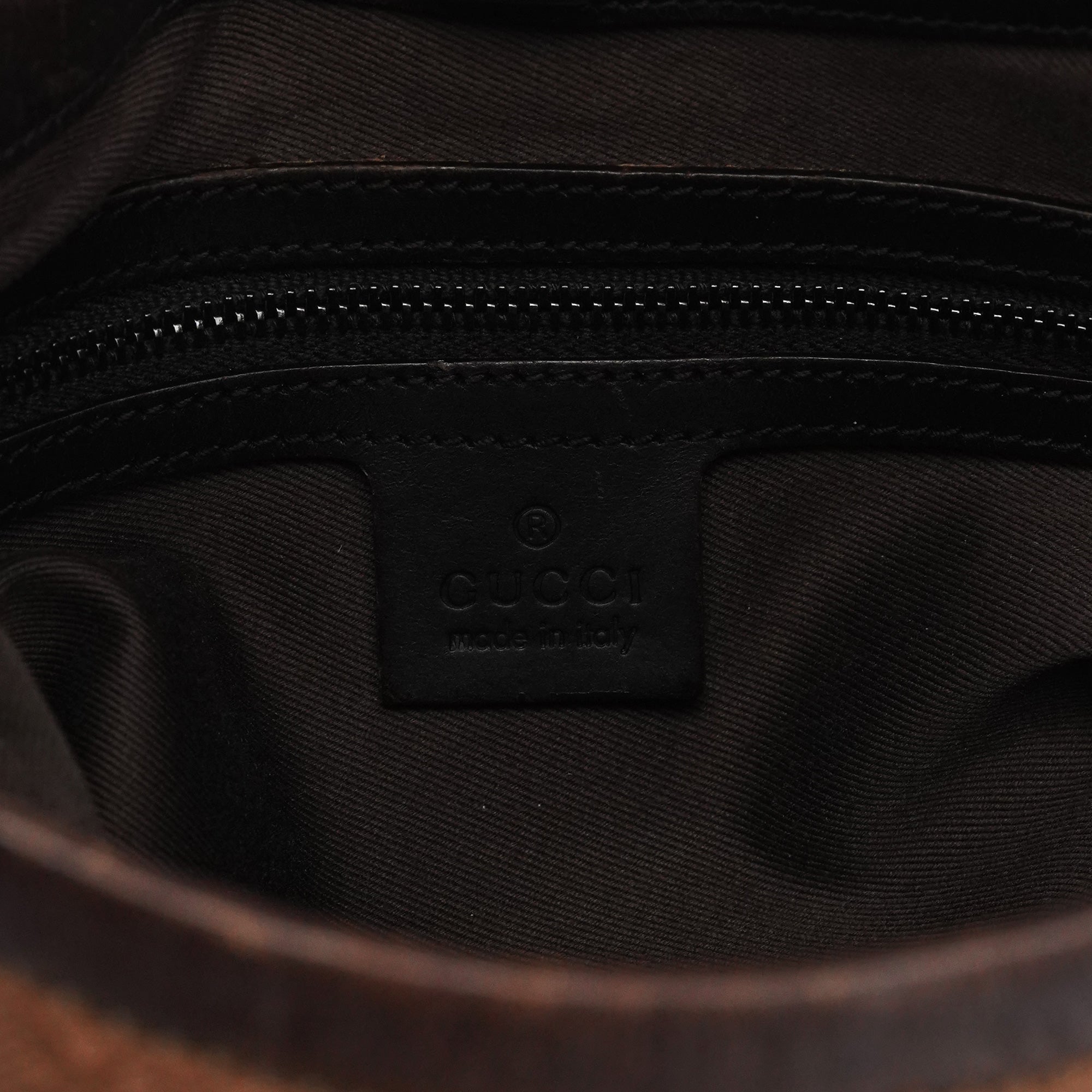 107752 Brown GG Canvas Leather Tote Bag