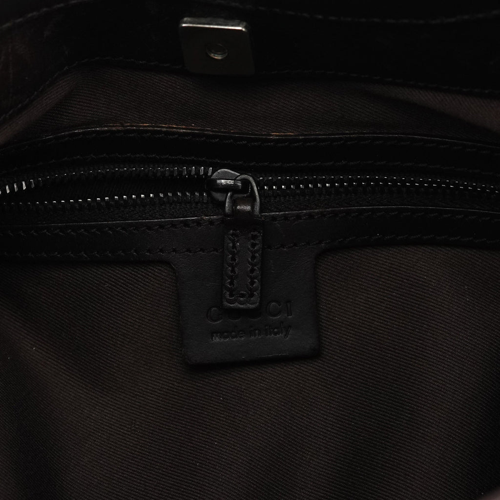 107752 Brown GG Canvas Leather Tote Bag