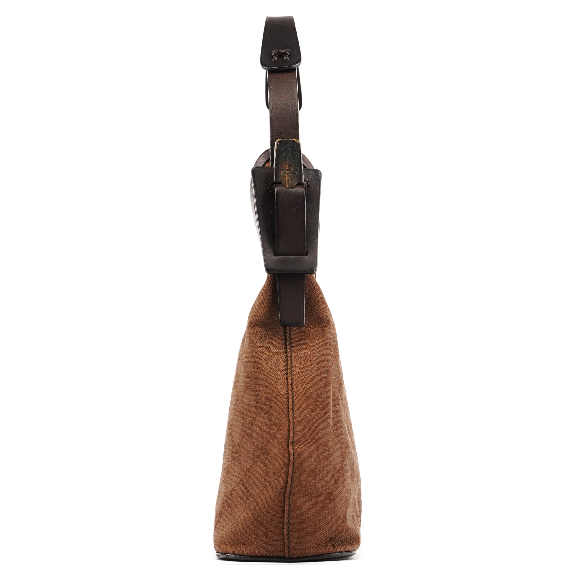 107752 Brown GG Canvas Leather Tote Bag
