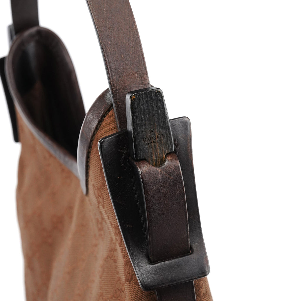 107752 Brown GG Canvas Leather Tote Bag