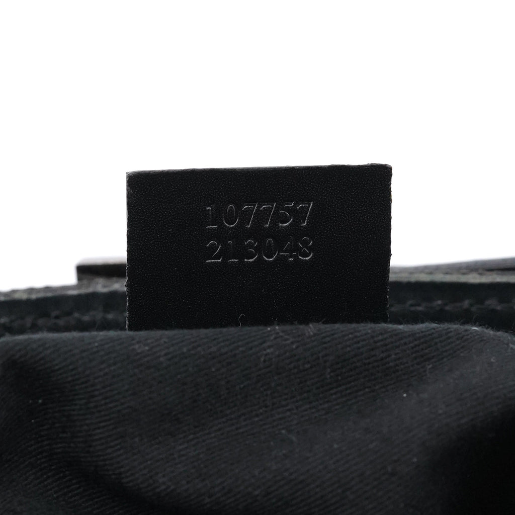 107757 Black GG Leather Tote Bag