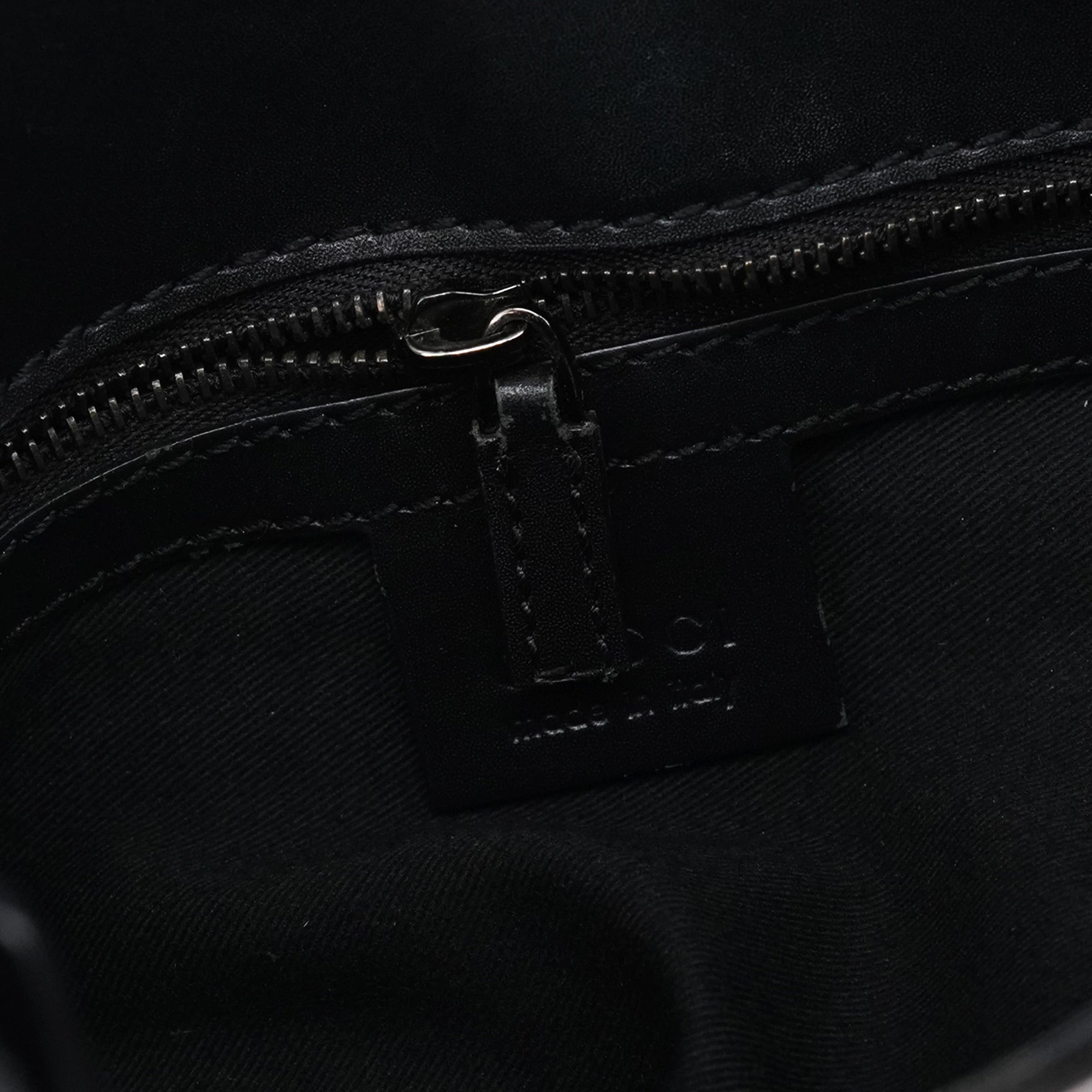 107757 Black GG Leather Tote Bag