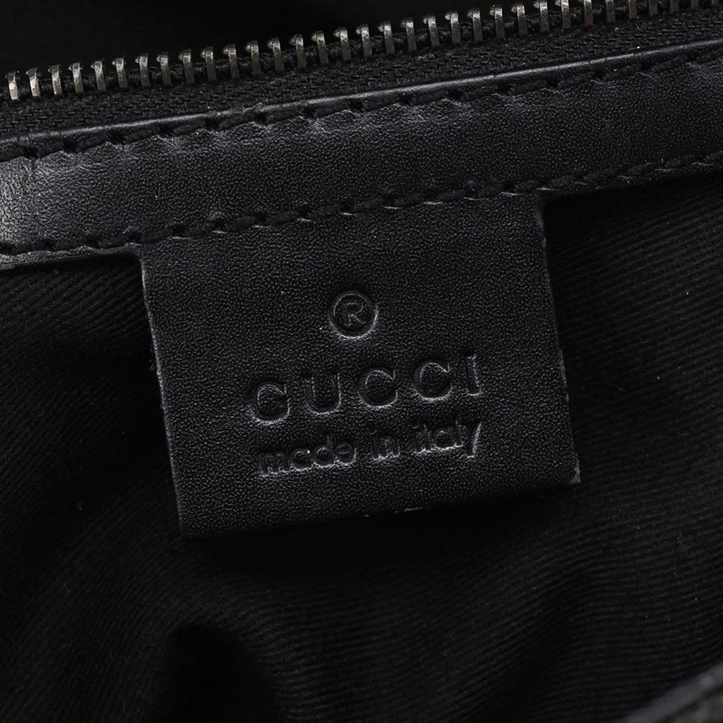 107757 Black GG Leather Tote Bag