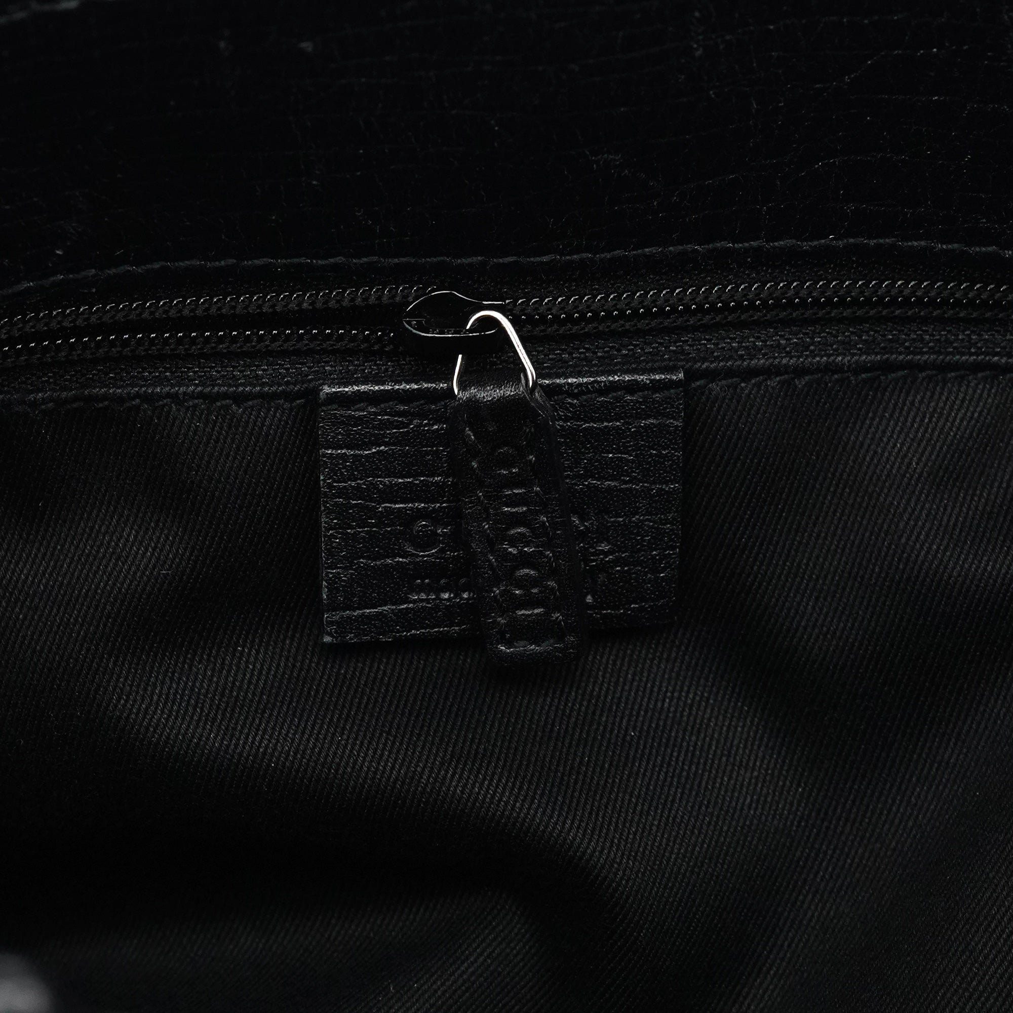 107757 Black GG Leather Tote Bag
