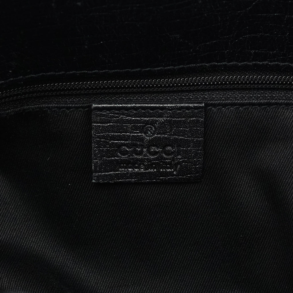 107757 Black GG Leather Tote Bag