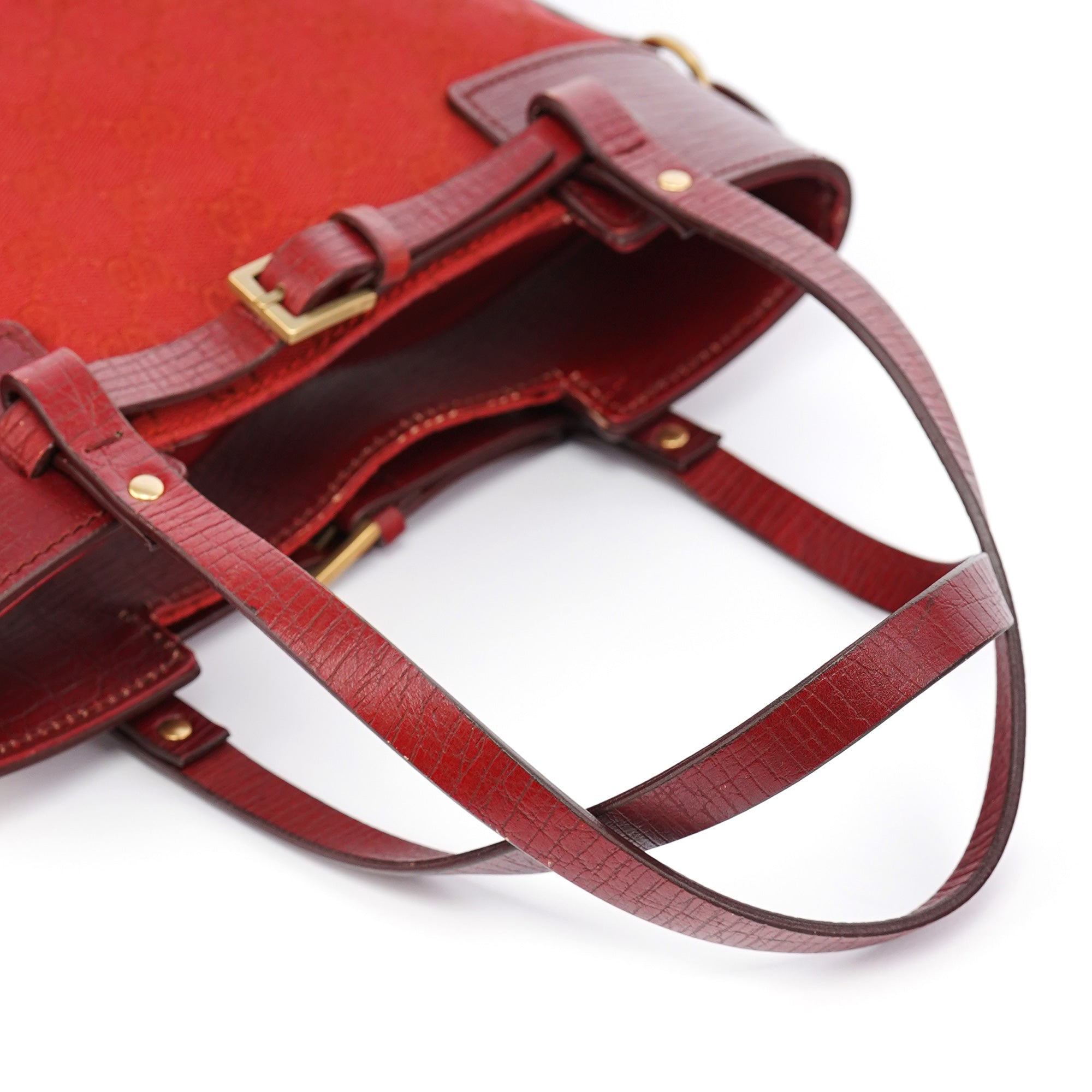 107757 Red GG Leather Tote Bag