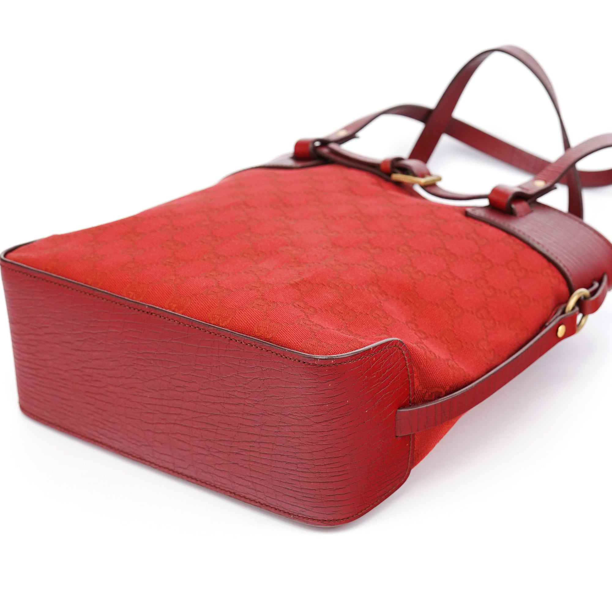 107757 Red GG Leather Tote Bag