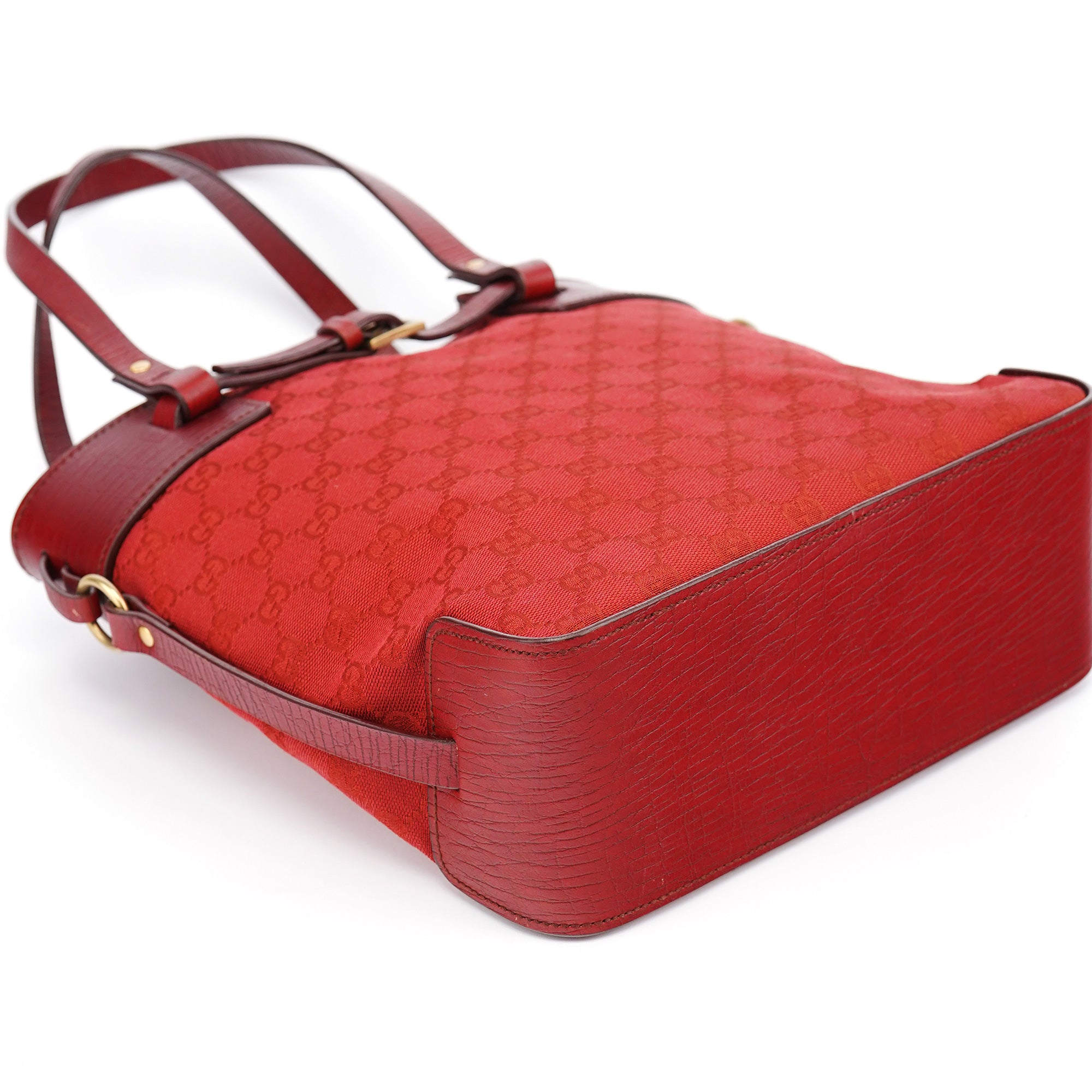 107757 Red GG Leather Tote Bag