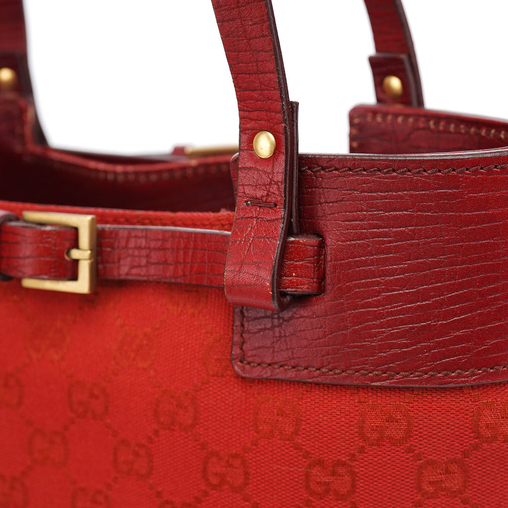 107757 Red GG Leather Tote Bag