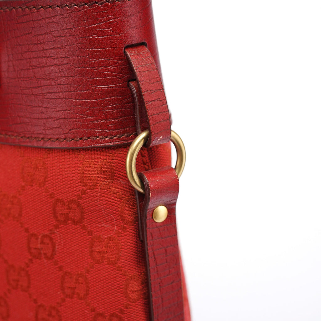 107757 Red GG Leather Tote Bag
