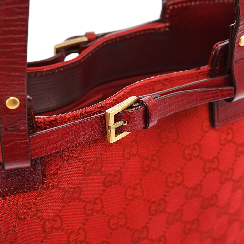 107757 Red GG Leather Tote Bag