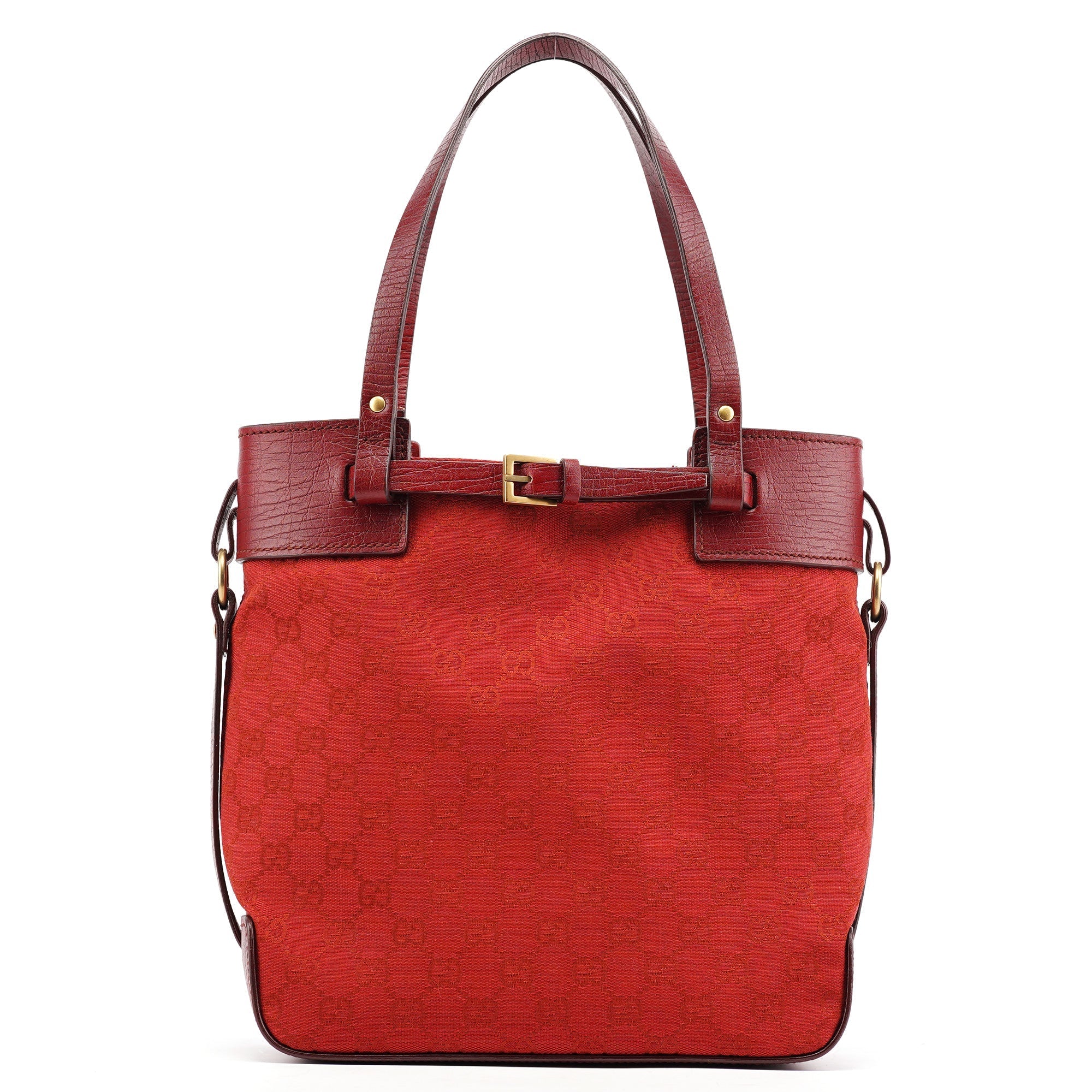 107757 Red GG Leather Tote Bag