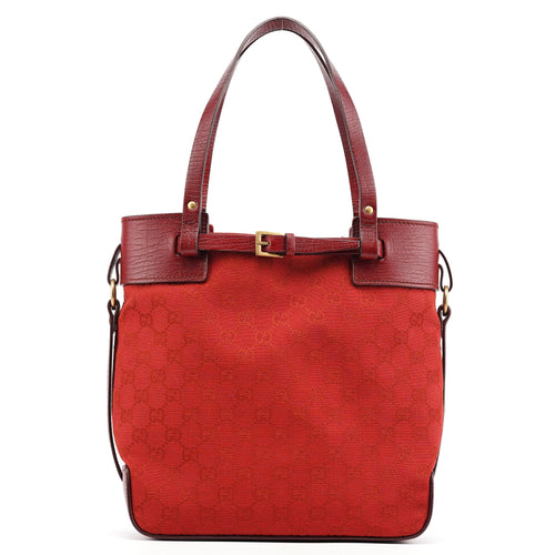 107757 Red GG Leather Tote Bag