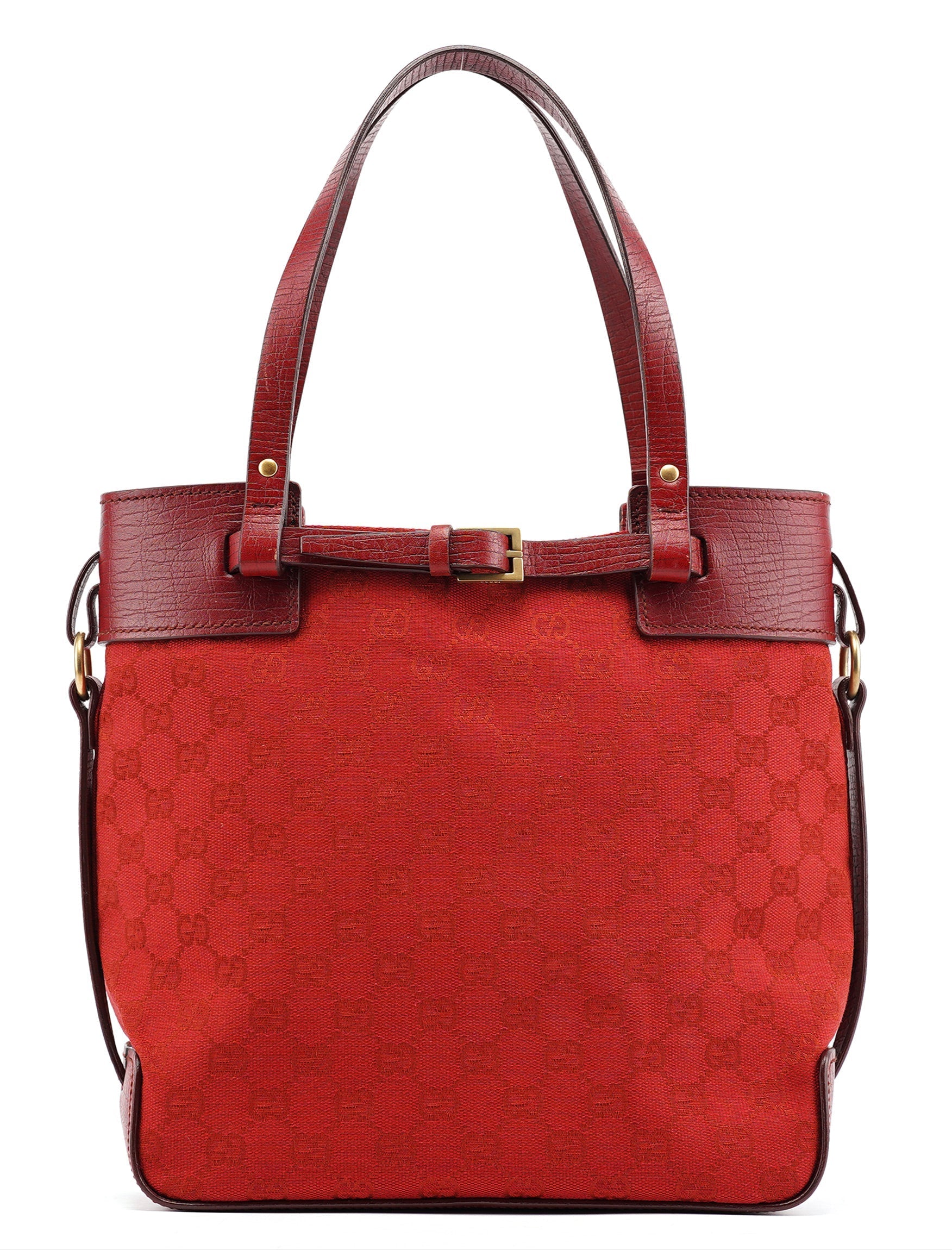 107757 Red GG Leather Tote Bag