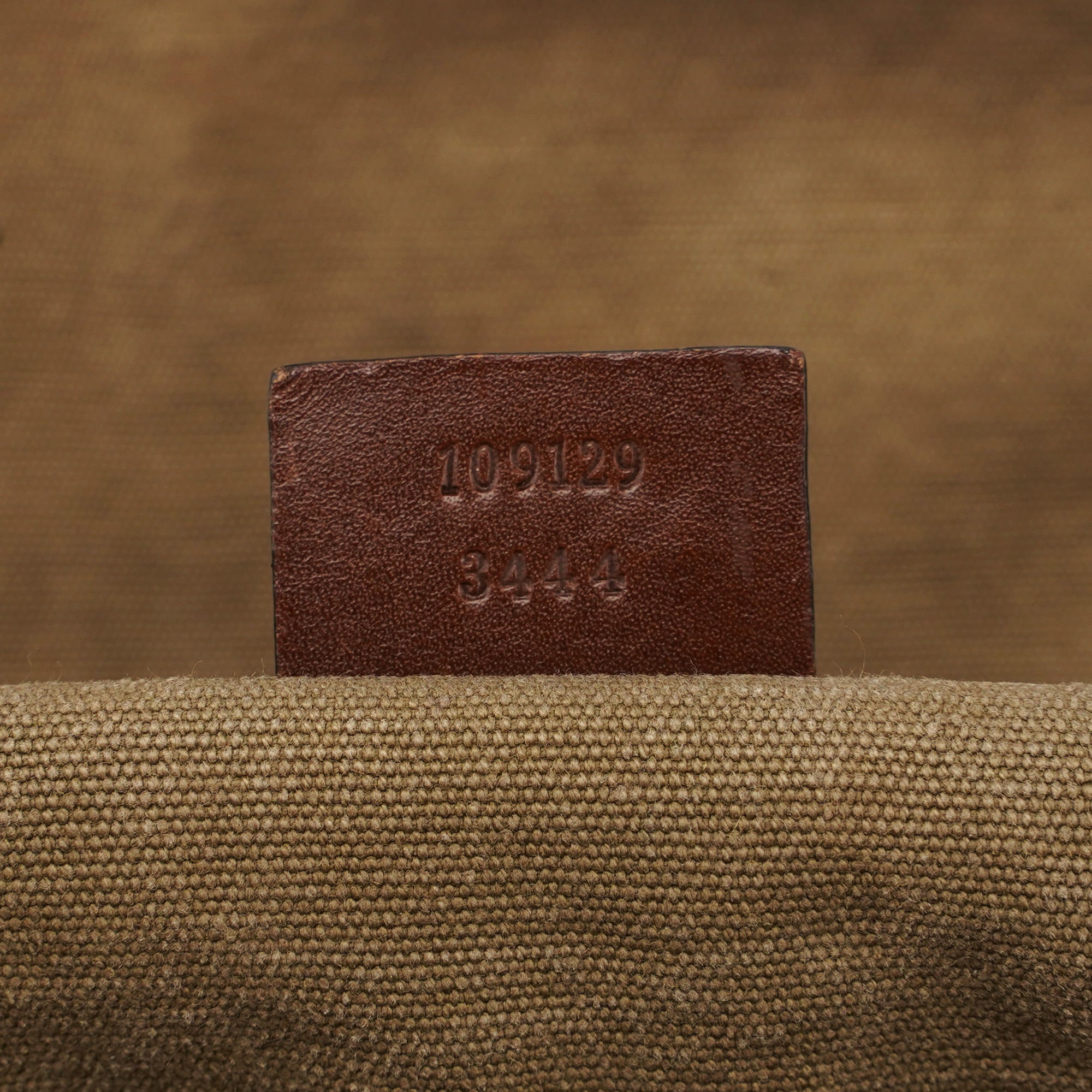 109129 Khaki Canvas Bamboo Bag