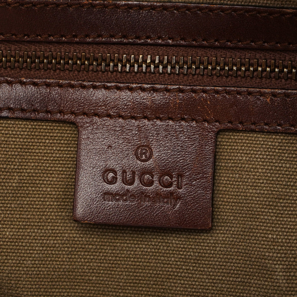 109129 Khaki Canvas Bamboo Bag