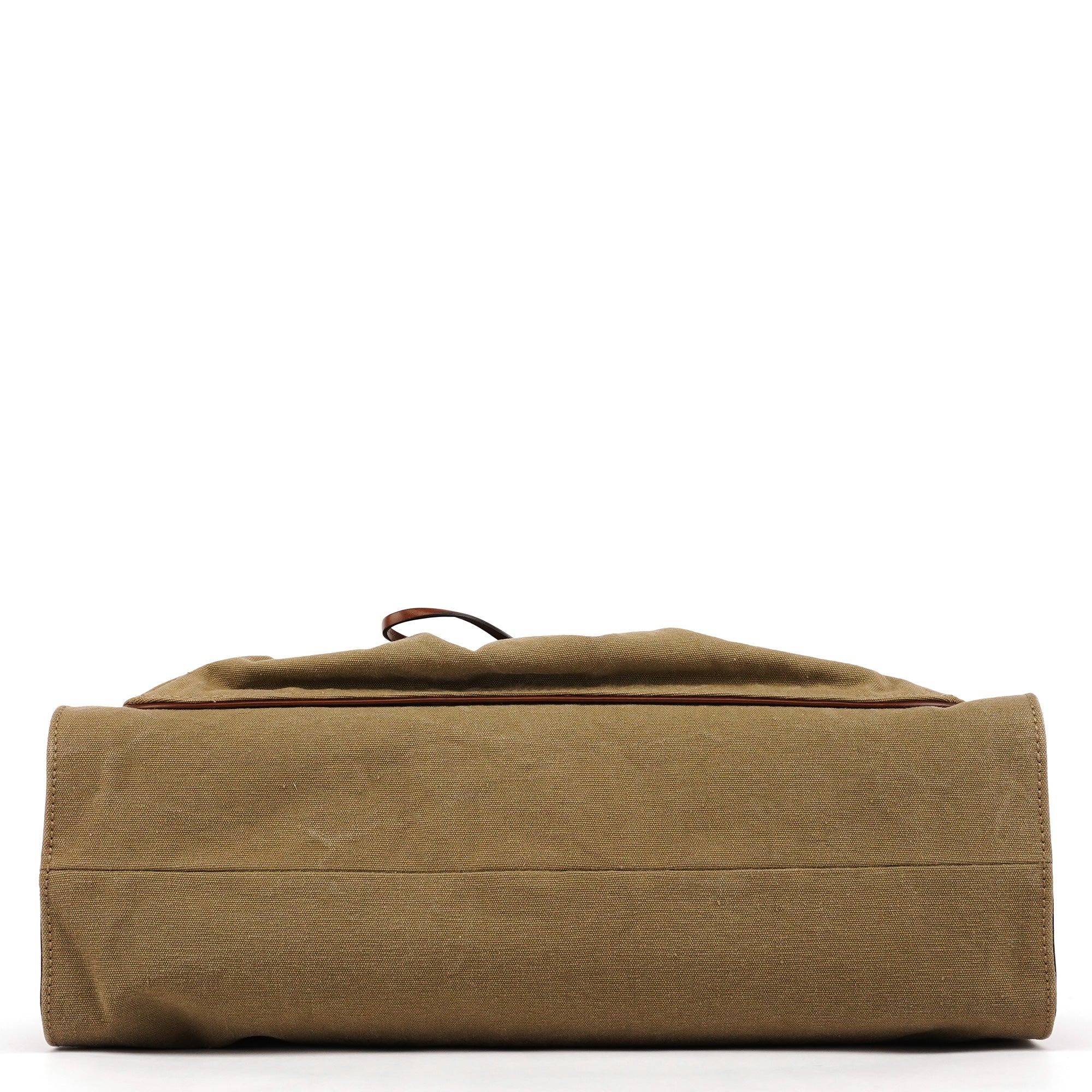 109138 Beige Canvas Bamboo Tote Bag