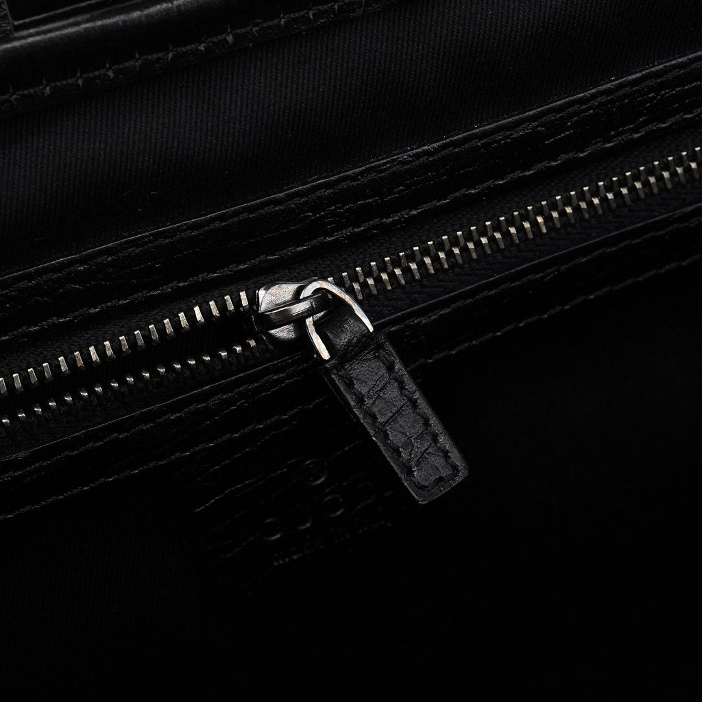111713 Black GG Bamboo Bullet Lock Bag