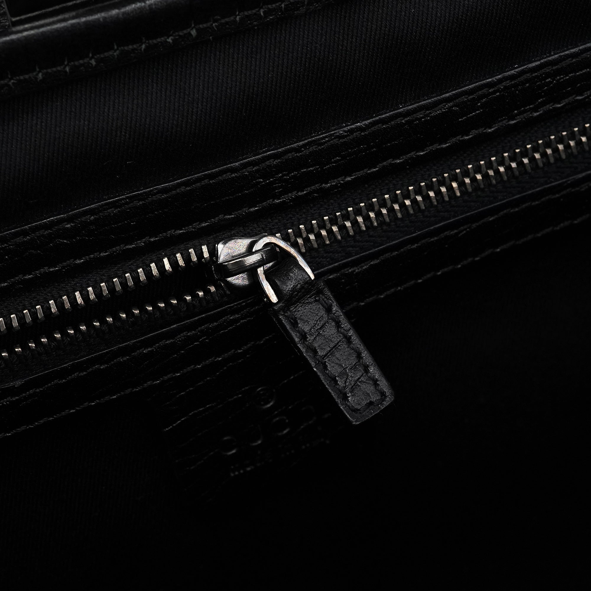 111713 Black GG Bamboo Bullet Lock Bag