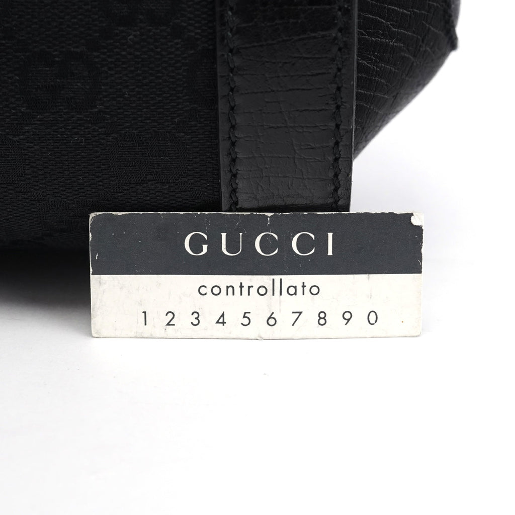 111713 Black GG Bamboo Bullet Lock Bag
