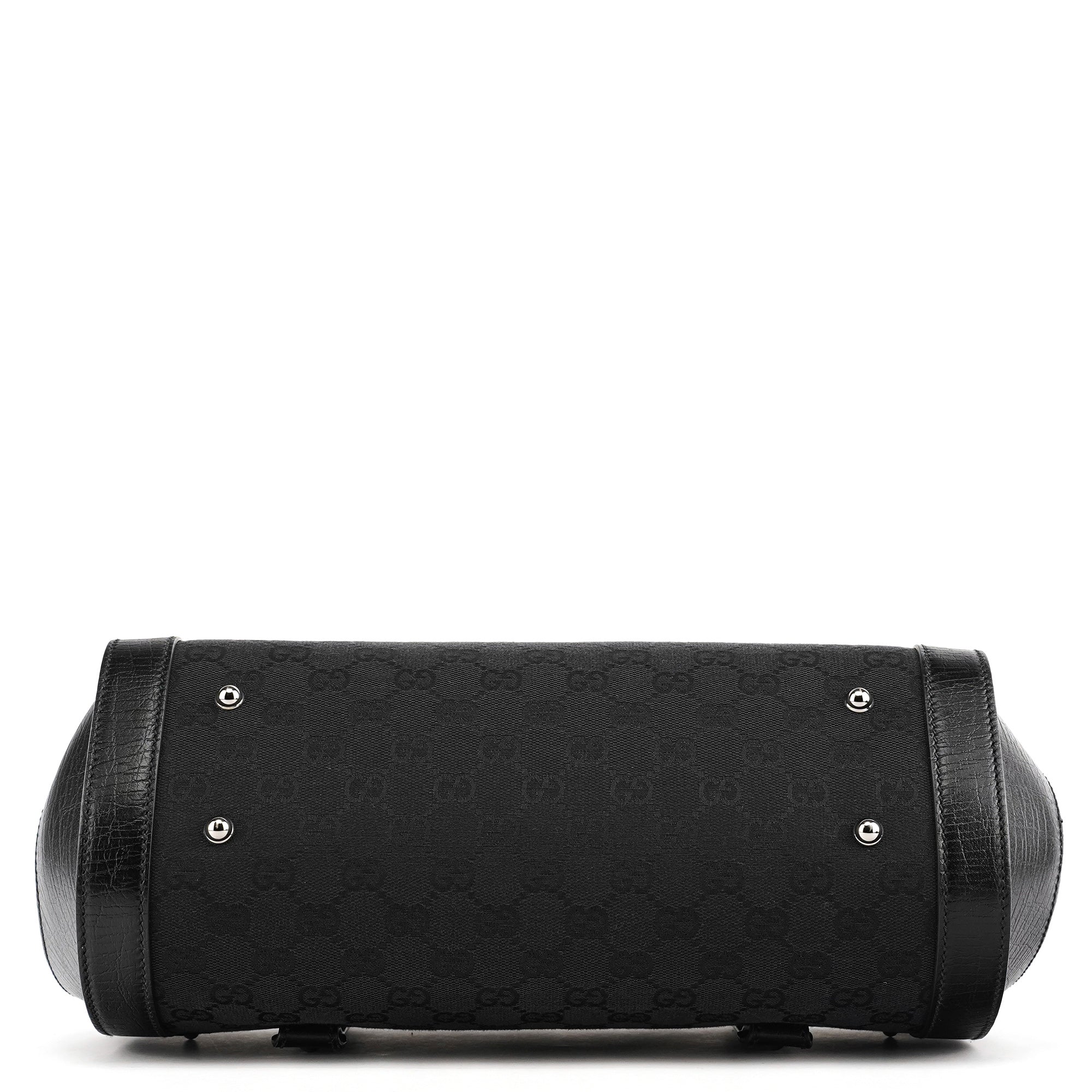 111713 Black GG Bamboo Bullet Lock Bag