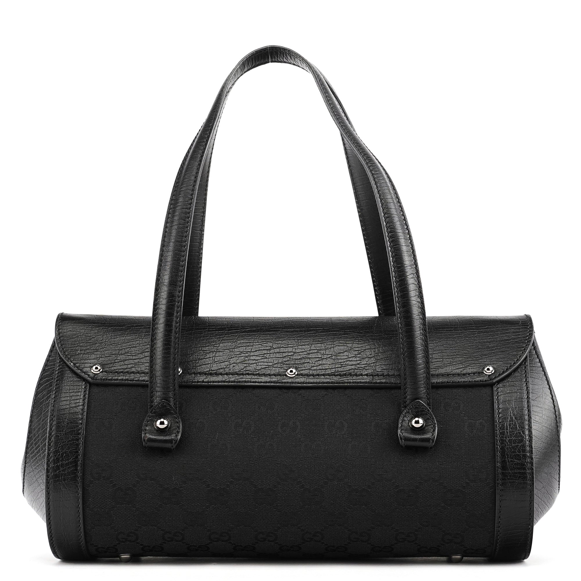 111713 Black GG Bamboo Bullet Lock Bag