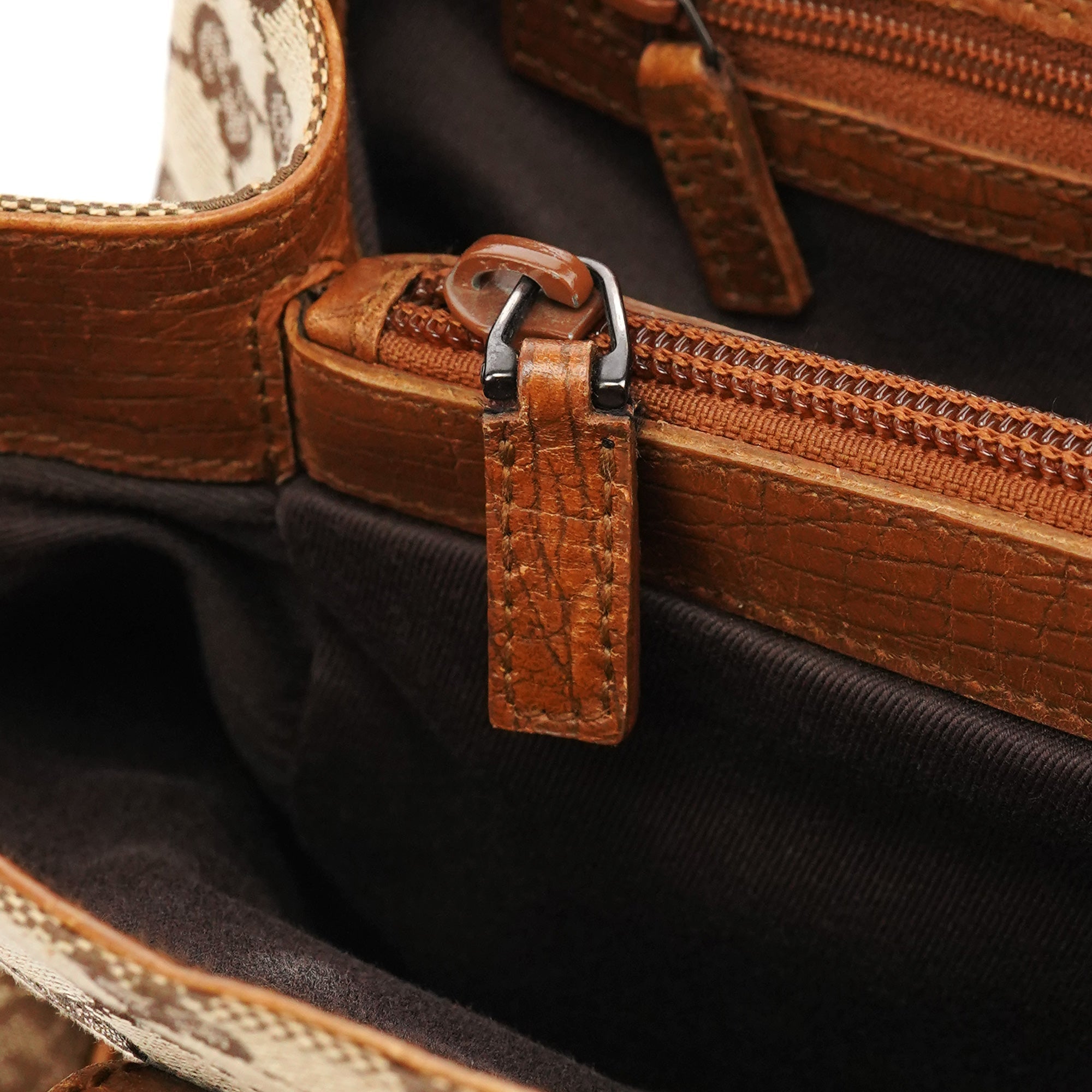 112526 Beige Brown GG Bamboo Tote Bag
