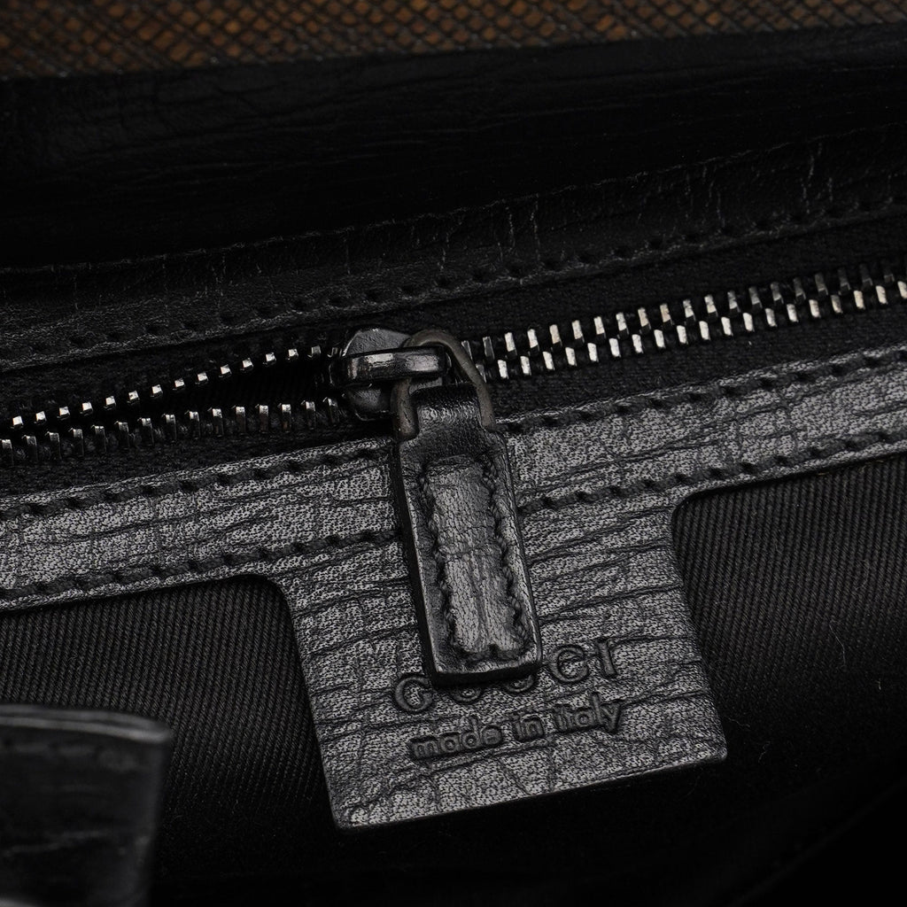 112683 Beige GG Wood Handle Bag