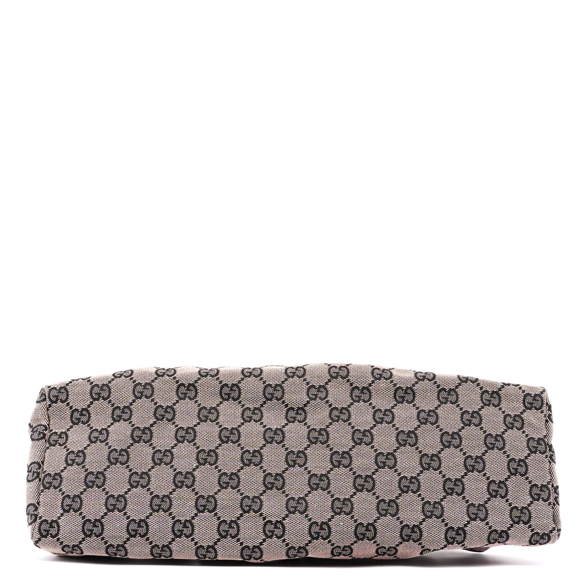 112683 Beige GG Wood Handle Bag