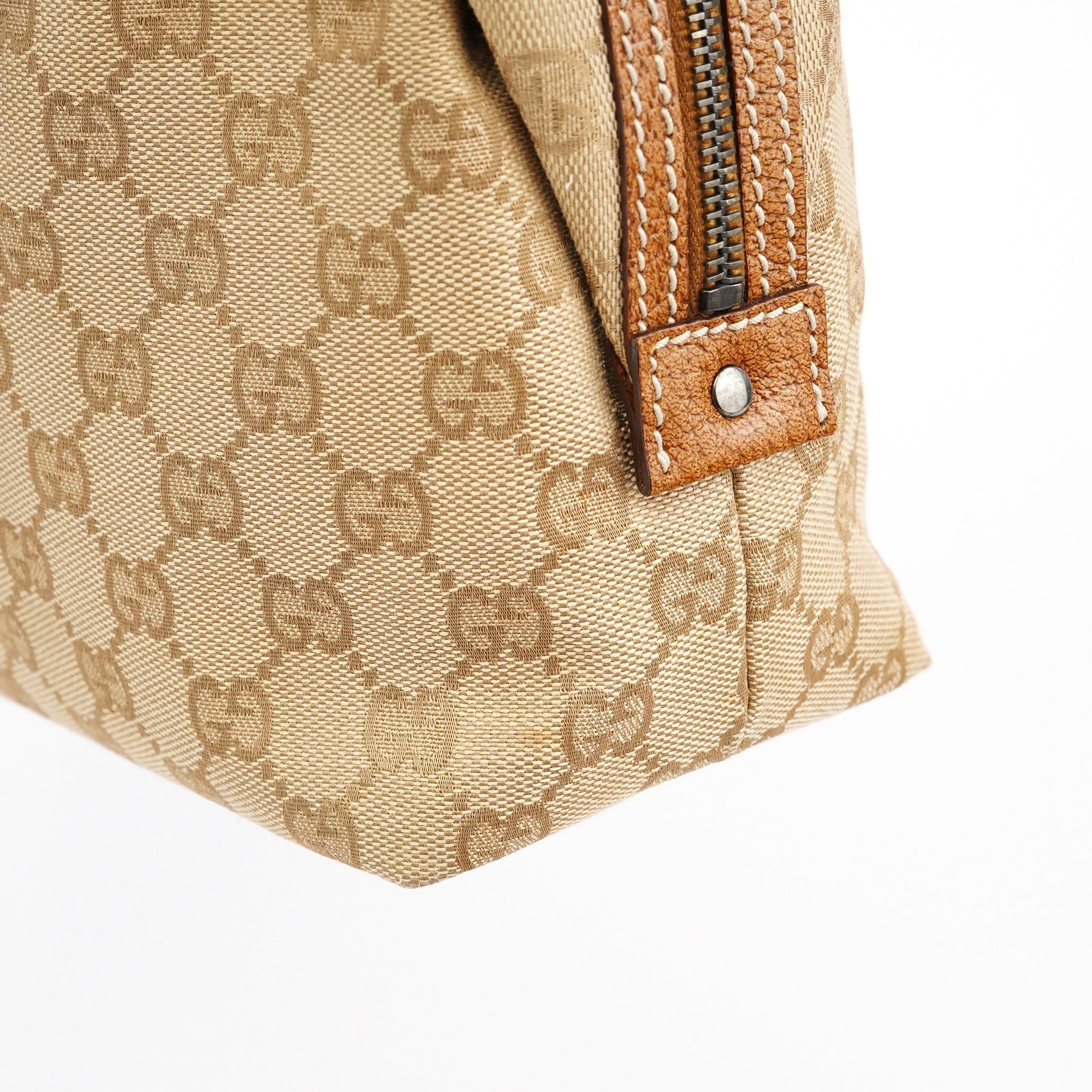 113009 Beige Brown GG Tote Bag
