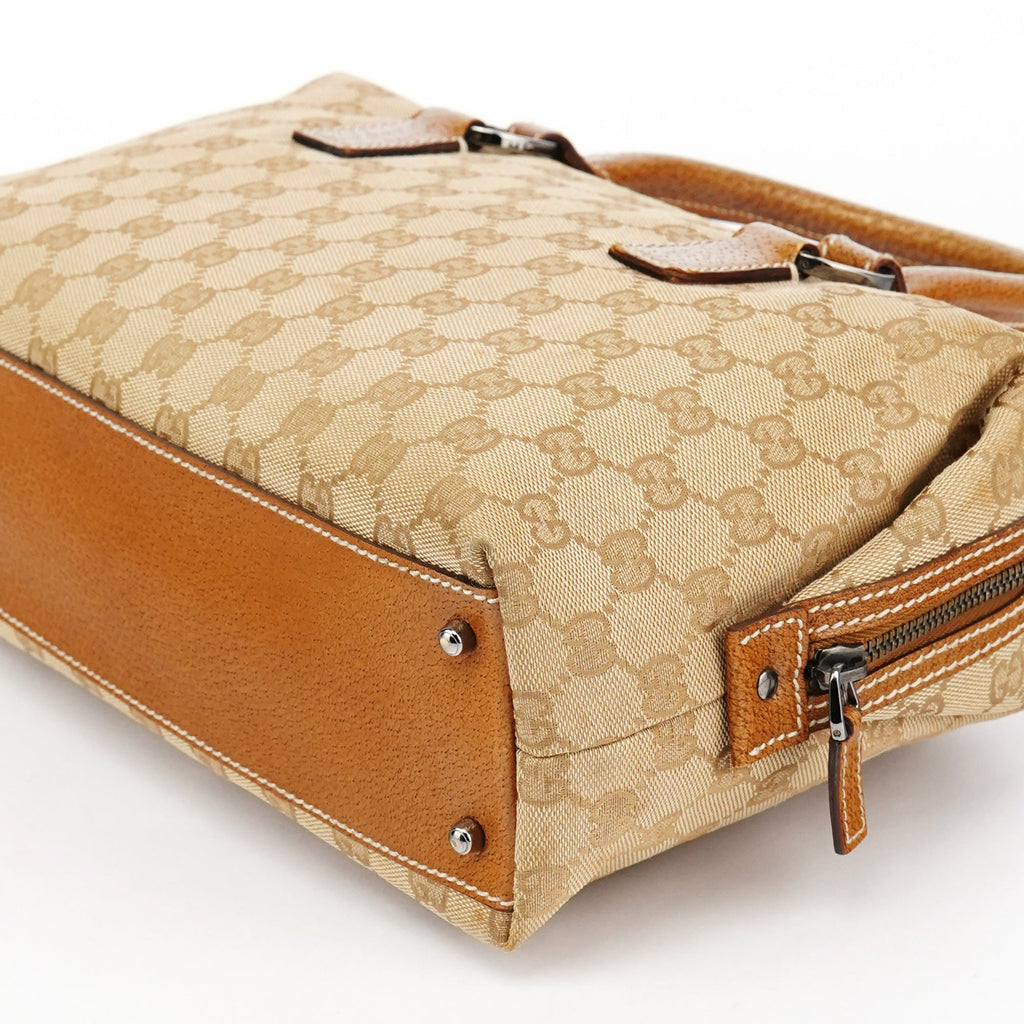113009 Beige Brown GG Tote Bag
