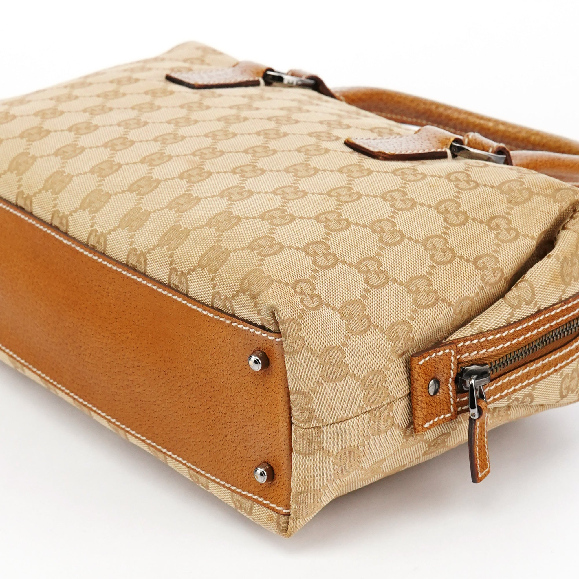 113009 Beige Brown GG Tote Bag
