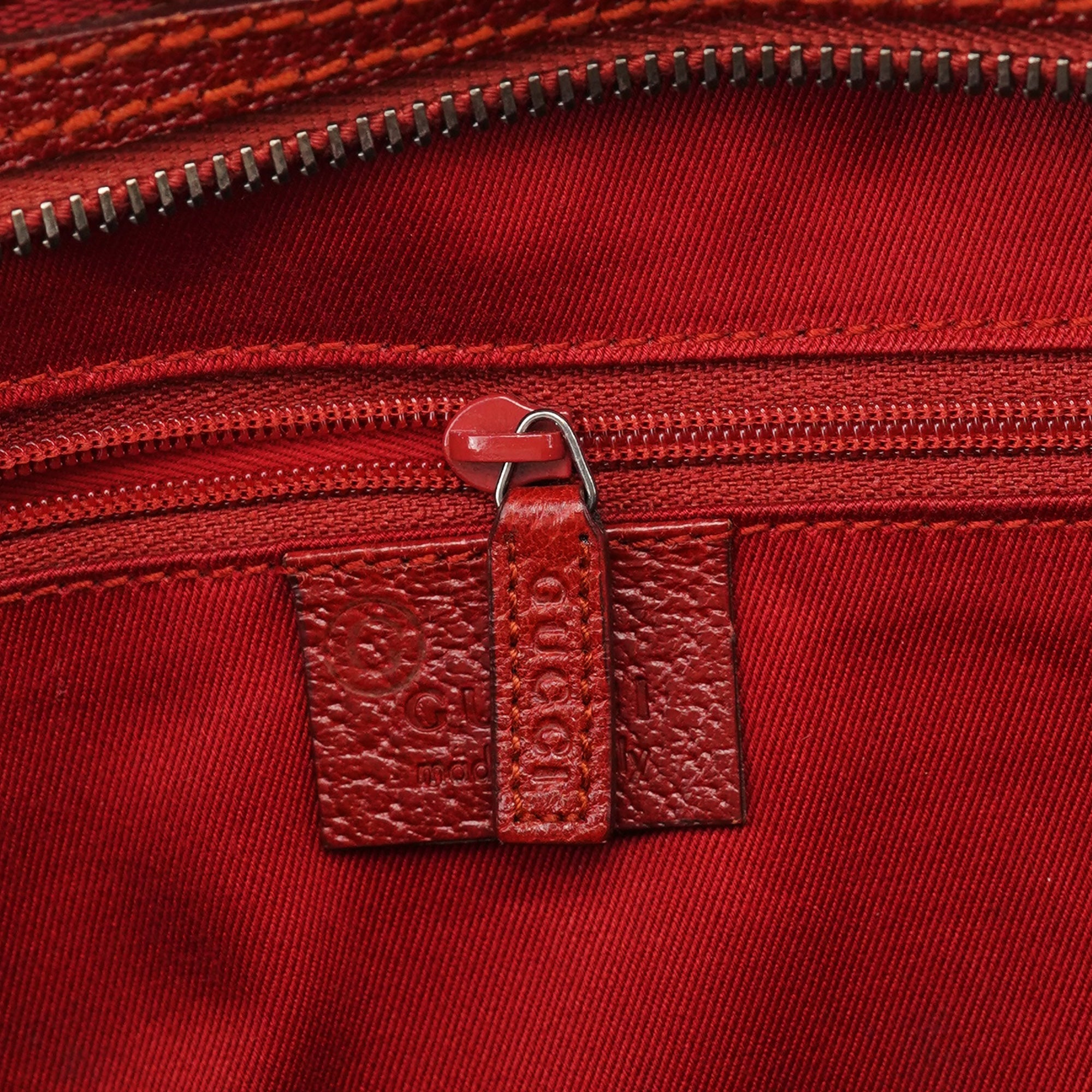 113009 Red GG Tote Bag