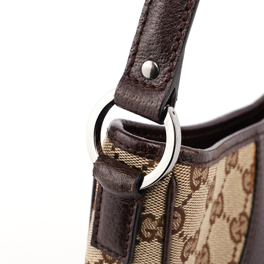 113012 Beige Brown GG Shoulder Bag
