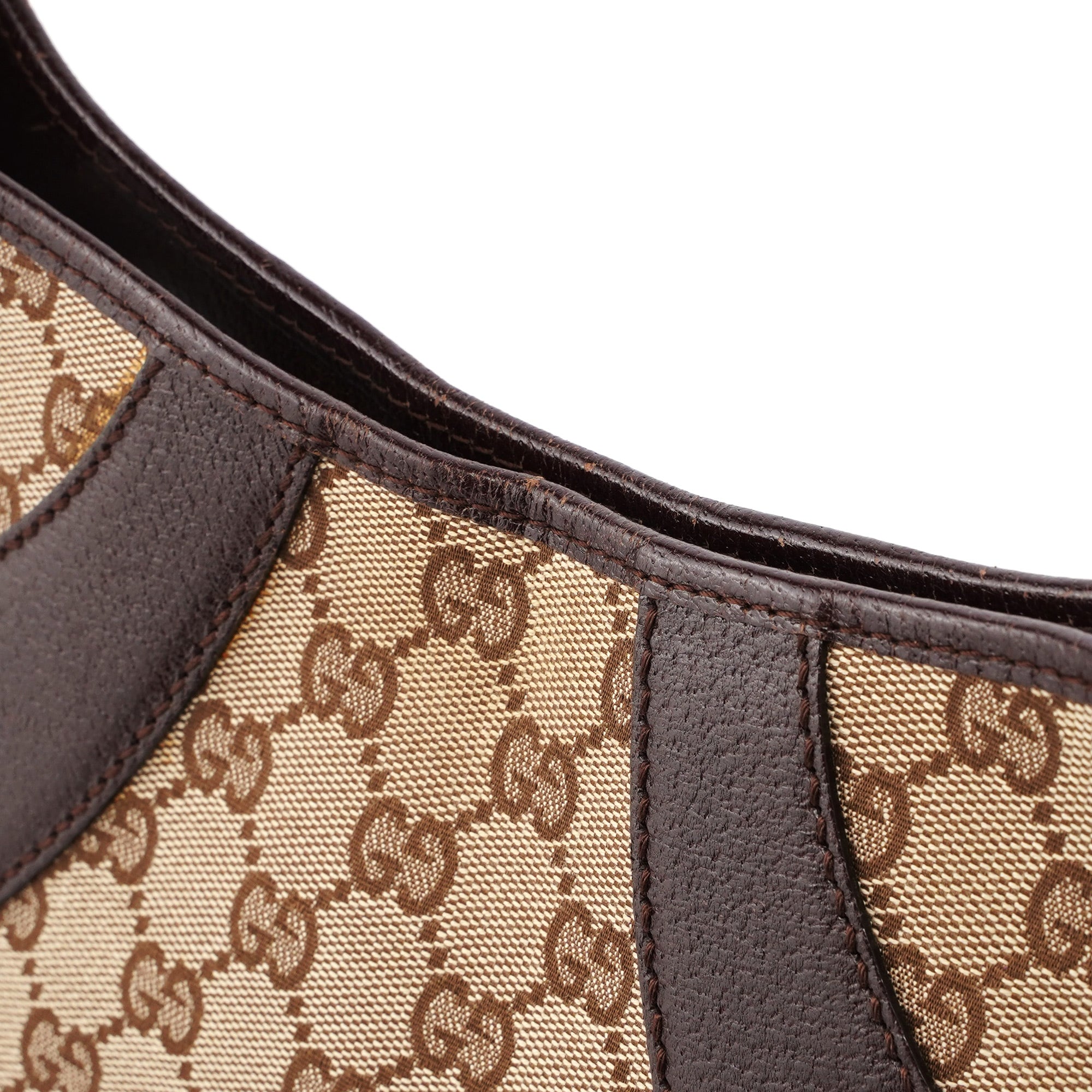 113012 Beige Brown GG Shoulder Bag