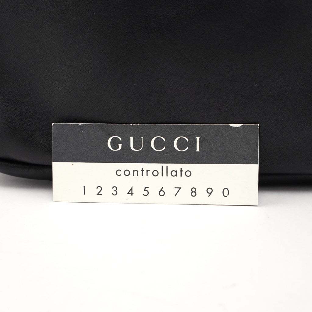 114900 Large Black Calfskin Horsebit Bag